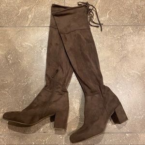 Suede Knee High boots